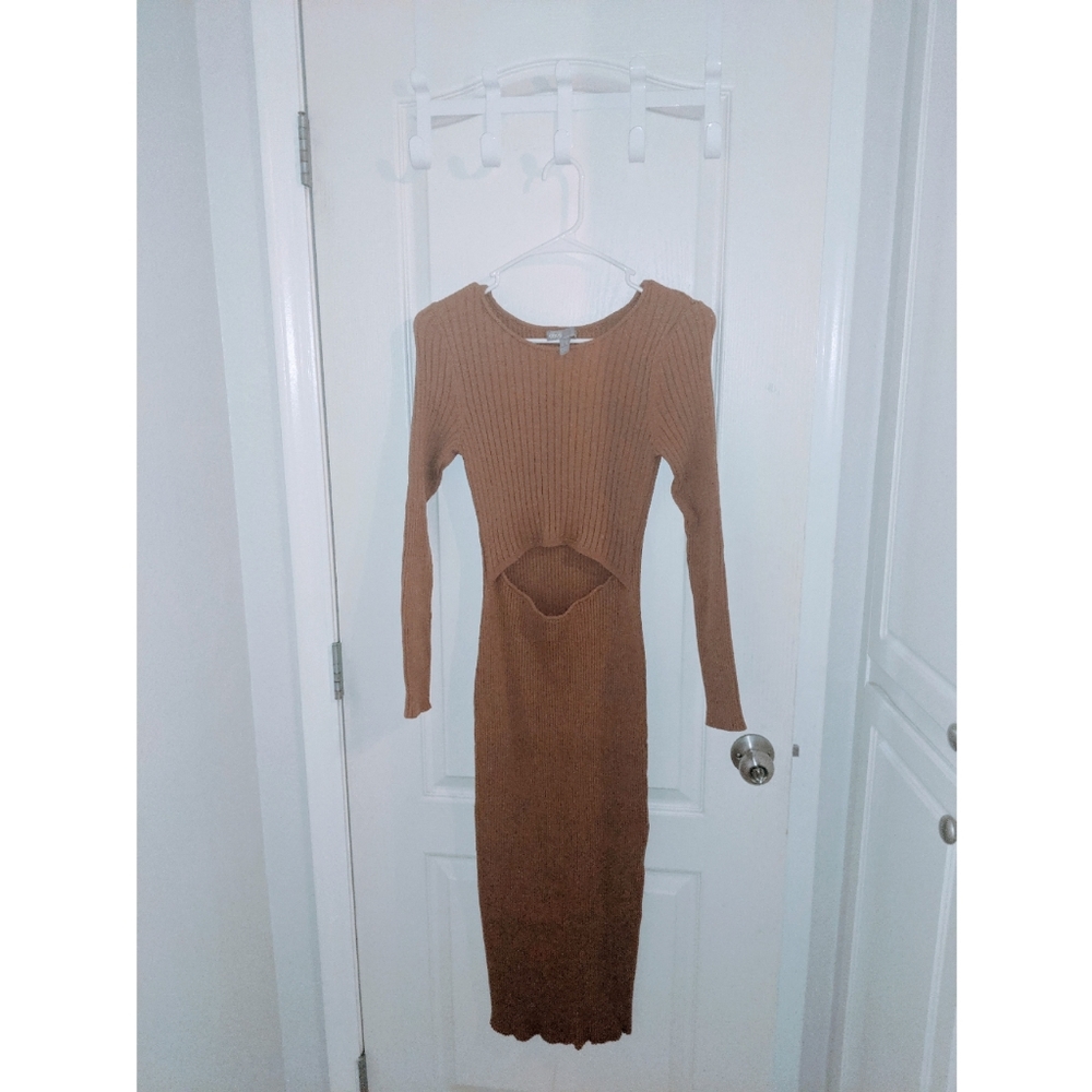 ASOS Cutout Midi Dress In Knit
